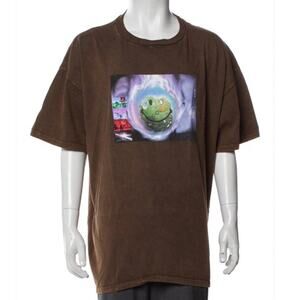 Travis Scott Cactus Jack Astronomical Brown Fortnite Map T-Shirt Size S (0669)